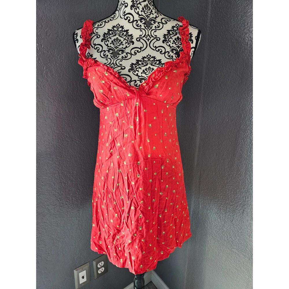 BNWT Women's New Forever 21 Floral Dress Size Medium Red Sleeveless Flower